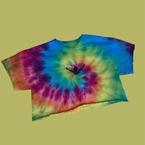 Wide Open Cycles Tie Dye Crop